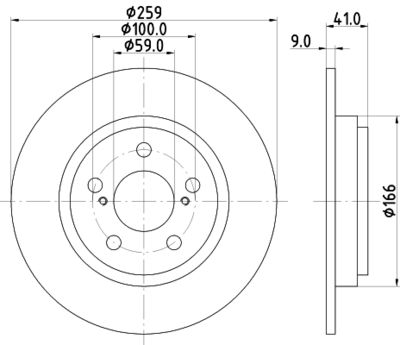 8DD355116401 HELLA Тормозной диск