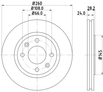 8DD355105031 HELLA Тормозной диск