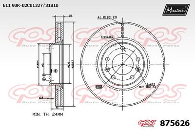 875626 MAXTECH Тормозной диск