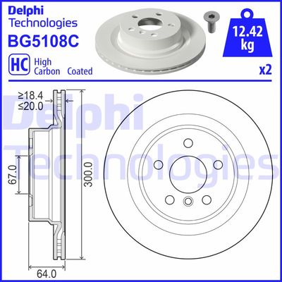 BG5108C DELPHI Тормозной диск
