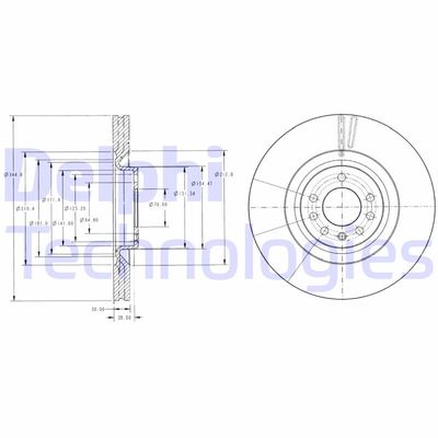 BG9098 DELPHI Тормозной диск