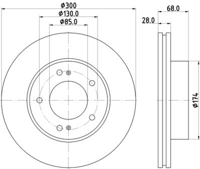 8DD355116461 HELLA PAGID Тормозной диск