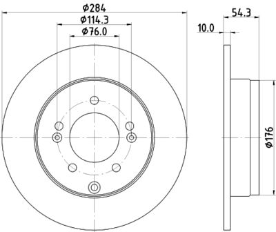 8DD355114521 HELLA PAGID Тормозной диск