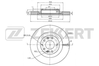 BS5746 ZEKKERT Тормозной диск