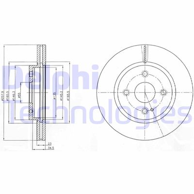 BG4254C DELPHI Тормозной диск