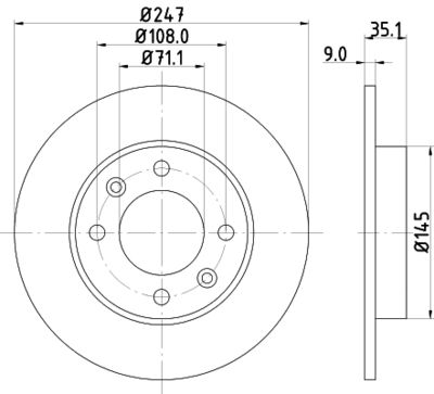 MDC1493C MINTEX Тормозной диск