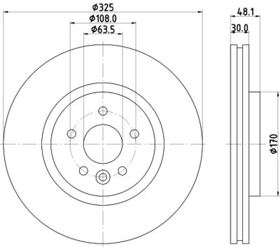 8DD355133841 HELLA PAGID Тормозной диск