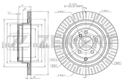 BS5118 ZEKKERT Тормозной диск