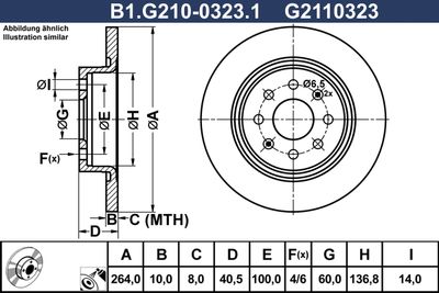 B1G21003231 GALFER Тормозной диск