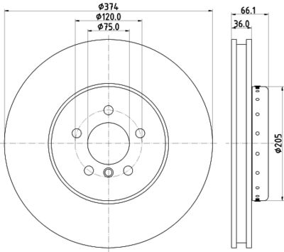 8DD355120691 HELLA PAGID Тормозной диск