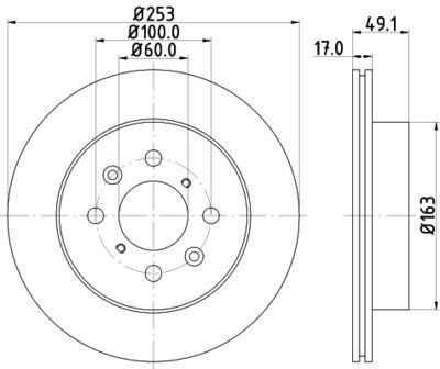 8DD355111591 HELLA Тормозной диск