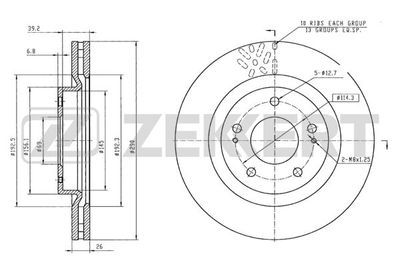 BS5511 ZEKKERT Тормозной диск