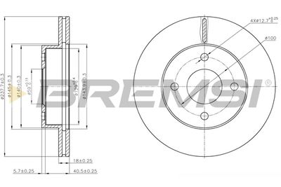 CD7884V BREMSI Тормозной диск