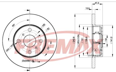 BD1216 FREMAX Тормозной диск