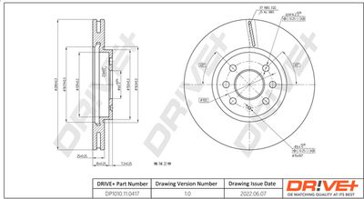 DP1010110417 Dr!ve+ Тормозной диск