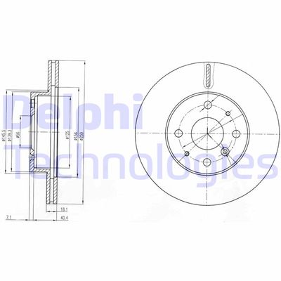 BG3920 DELPHI Тормозной диск