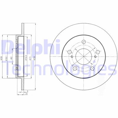 BG4233 DELPHI Тормозной диск