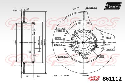 861112 MAXTECH Тормозной диск