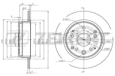 BS5644 ZEKKERT Тормозной диск