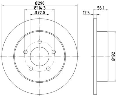 8DD355107901 HELLA PAGID Тормозной диск