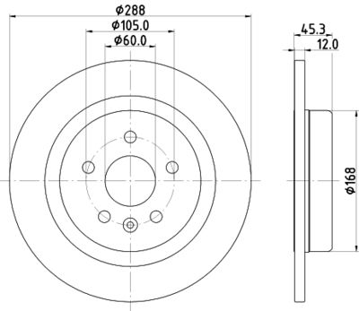 MDC2688 MINTEX Тормозной диск