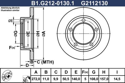 B1G21201301 GALFER Тормозной диск