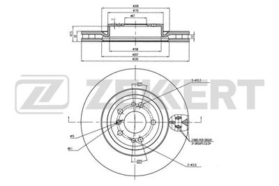 BS6008 ZEKKERT Тормозной диск