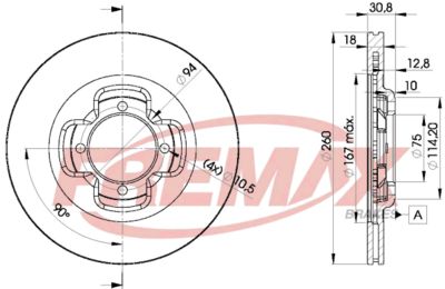 BD3262 FREMAX Тормозной диск