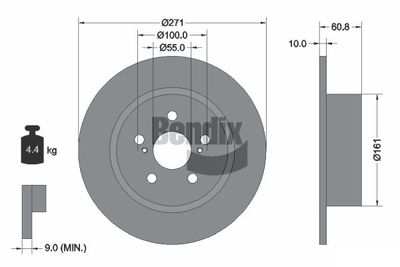 BDS2080 BENDIX Braking Тормозной диск