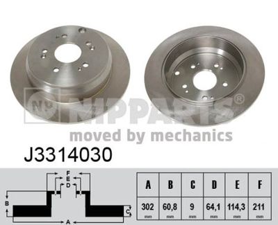 J3314030 NIPPARTS Тормозной диск