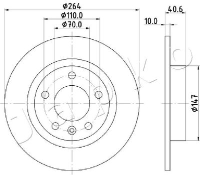 610400 JAPKO Тормозной диск