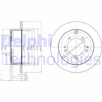 BG3815 DELPHI Тормозной диск