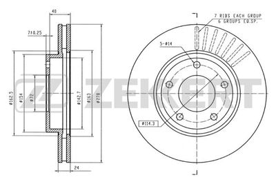 BS5467 ZEKKERT Тормозной диск