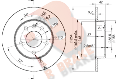 78RBD29110 R BRAKE Тормозной диск