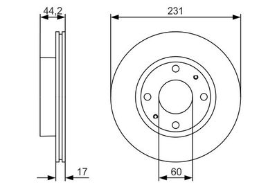 0986479R23 BOSCH Тормозной диск