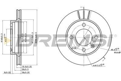 CD6145V BREMSI Тормозной диск