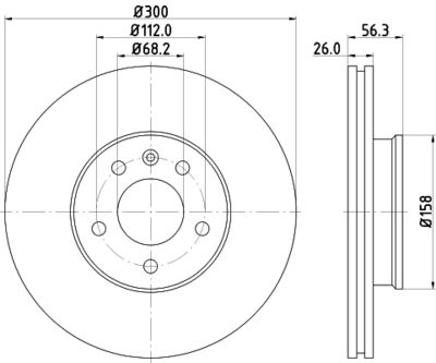 8DD355108081 HELLA Тормозной диск