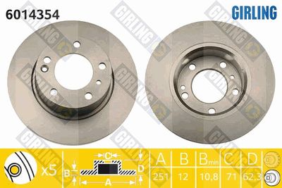 6014354 GIRLING Тормозной диск