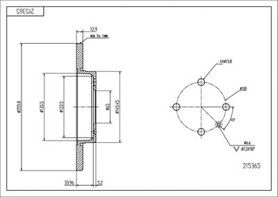 215365 HART Тормозной диск