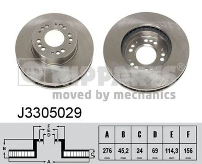 J3305029 NIPPARTS Тормозной диск