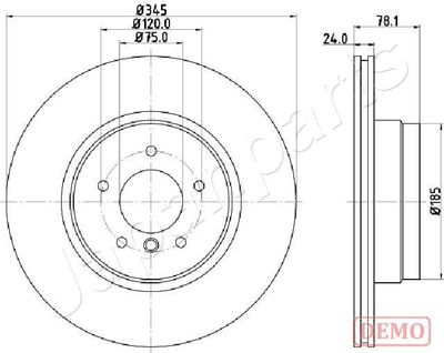 DP0132C JAPANPARTS Тормозной диск