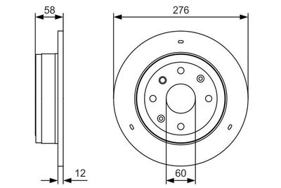 0986479T83 BOSCH Тормозной диск