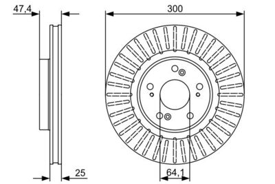 0986479534 BOSCH Тормозной диск