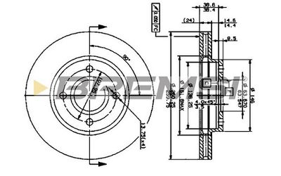 CD6364V BREMSI Тормозной диск