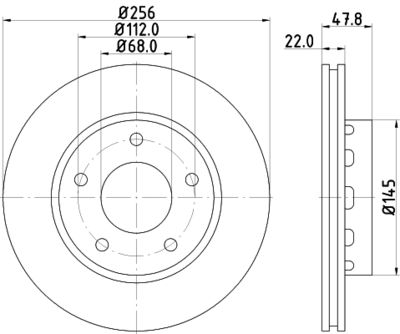 8DD355128901 HELLA PAGID Тормозной диск