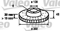 186637 VALEO Тормозной диск