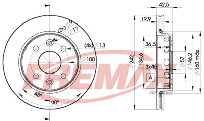 BD3253 FREMAX Тормозной диск