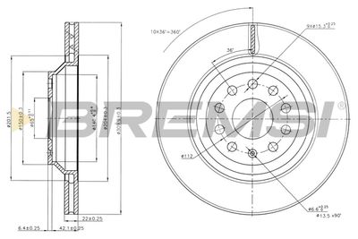 CD7503V BREMSI Тормозной диск