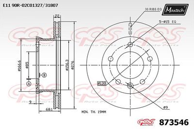 873546 MAXTECH Тормозной диск