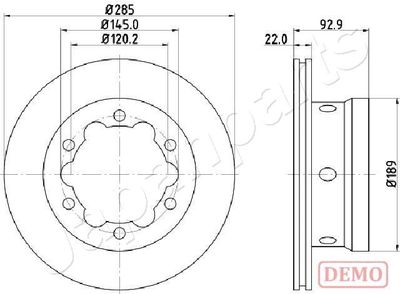 DP0528C JAPANPARTS Тормозной диск